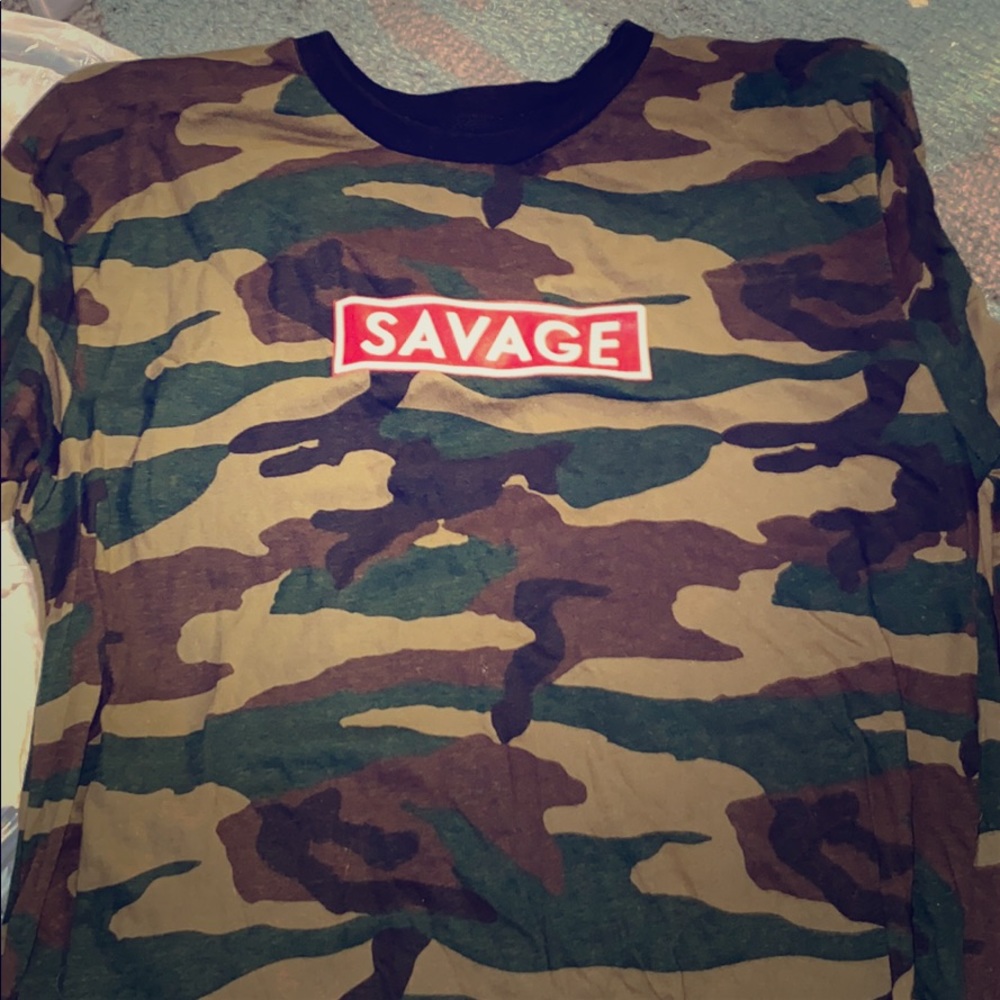Long Sleeve Camo Savage Shirt